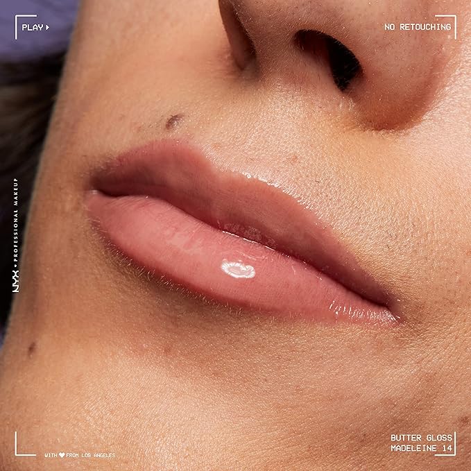 NYX PROFESSIONAL MAKEUP Butter Gloss, Non-Sticky Lip Gloss - Madeleine (Mid-Tone Nude)-VivaGrace Women