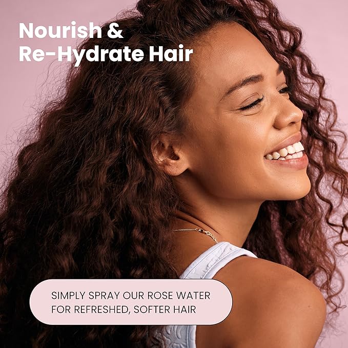 Rose Water Spray for Face & Hair - Organic USDA Certified Rosewater Facial Toner - Alcohol-Free Makeup Setting Hydrating Face Mist - Anti-Aging Toner Spray - 4 Oz-VivaGrace Women