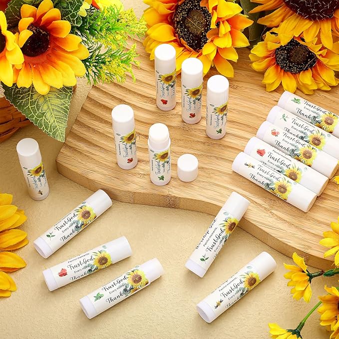 50 Pcs Bible Verse Lip Balm Bulk Christian Gift for Women Faith Religious Moisturizing Lip Care Product with Inspirational Scripture Happy Moment Praise God for Friend Teacher Worker Employee-VivaGrace Women