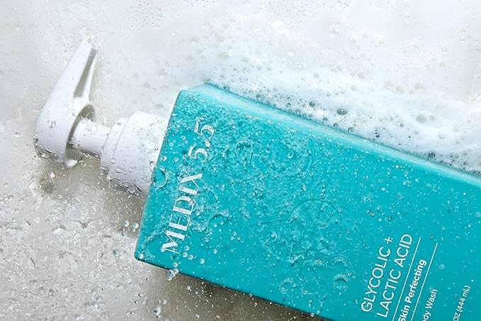 MEDIX 5.5 Body Scrub Skin Care Glycolic Acid Exfoliating Body Cleanser KP Bump Eraser | AHA + Lactic Acid Anti Aging All Skin Type Wash | Keratosis Pilaris & Acne | Body & Face Wash Exfoliate, 2-Pack-VivaGrace Women