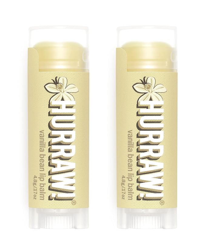 Hurraw! Vanilla Bean Lip Balm, 2 Pack: Organic, Certified Vegan, Cruelty and Gluten Free. Non-GMO, 100% Natural Ingredients. Bee, Shea, Soy and Palm Free. Made in USA-VivaGrace Women