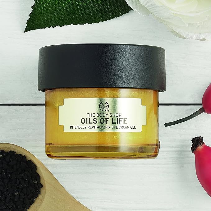 The Body Shop Oils of Life Intensely Revitalising Eye Cream Gel, 0.69 oz.-VivaGrace Women