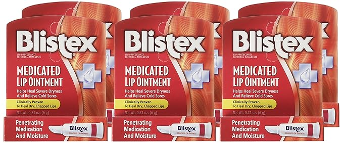 Blistex Medicated Lip Ointment 0.21 oz (Pack of 6)-VivaGrace Women
