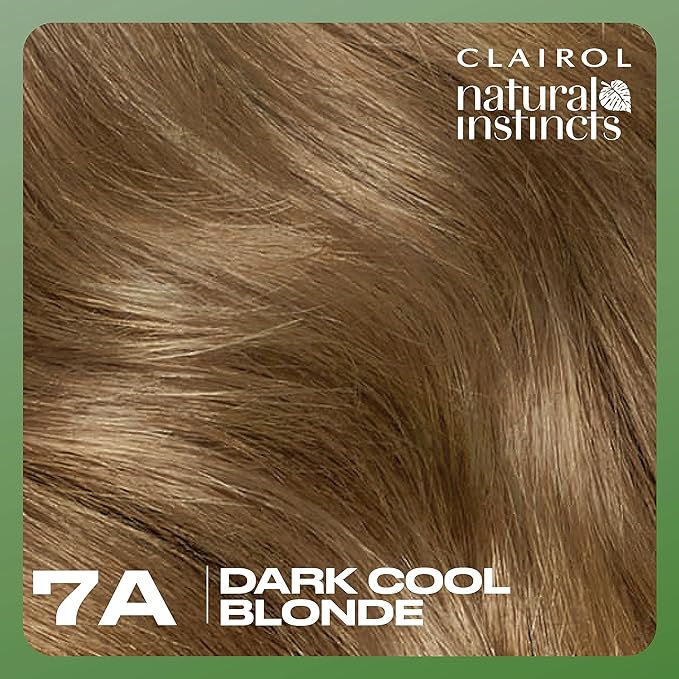 Clairol Natural Instincts Demi-Permanent Hair Dye, 7A Dark Cool Blonde Hair Color, Pack of 1-VivaGrace Women