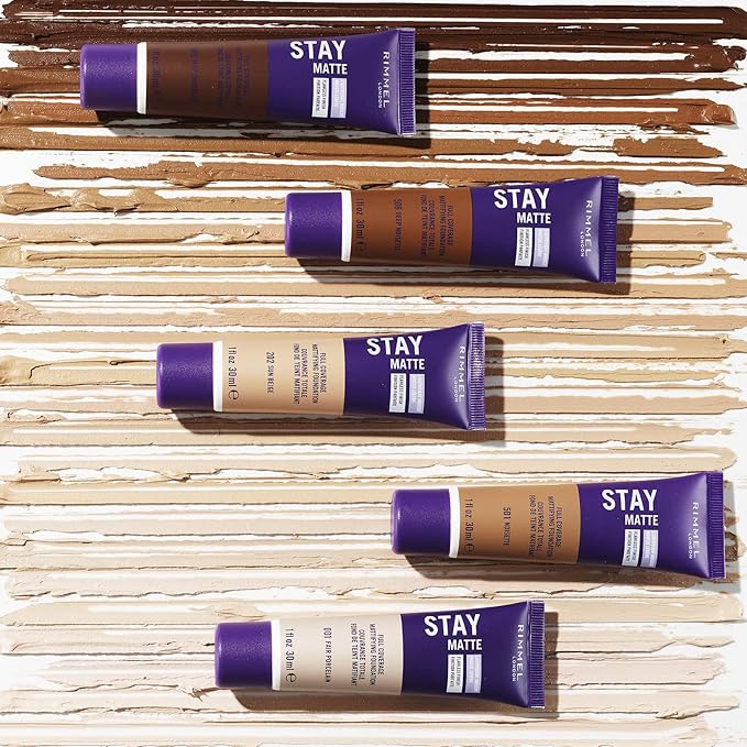 Rimmel London Stay Matte Liquid Mousse - 203 True Beige - Foundation, Lightweight, Shine Control, Oil-Free, 1oz-VivaGrace Women