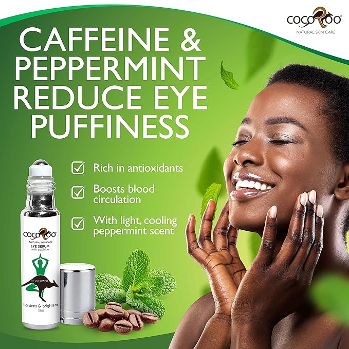 Caffeinated Eye Serum, Nutrient-Dense, 100% Pure, Natural & Vegan (Peppermint)-VivaGrace Women