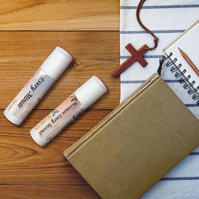 50 Pcs Christian Religious Gifts Bulk Bible Verse Lip Balms Favors Inspirational Scripture Gifts Sunday School Church Christmas Employee Appreciation Gifts for Women Men Staff Coworkers-VivaGrace Women