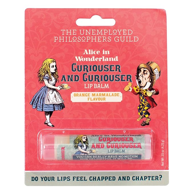 Alice in Wonderland Curioser and Curioser Lip Balm Tube, Orange Marmalade Flavored - Cruelty-Free and Made in the USA with Natural and Imported Ingredients-VivaGrace Women