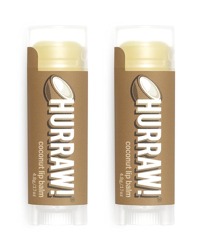 Hurraw! Coconut Lip Balm, 2 Pack: Organic, Certified Vegan, Cruelty and Gluten Free. Non-GMO, 100% Natural Ingredients. Bee, Shea, Soy and Palm Free. Made in USA-VivaGrace Women