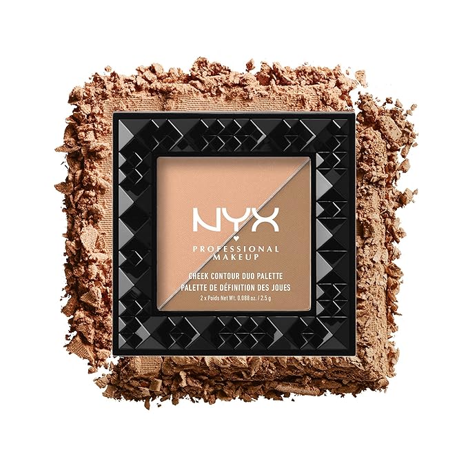 NYX PROFESSIONAL MAKEUP Cheek Contour Duo Palette, Two To Tango, 0.18 Ounce-VivaGrace Women