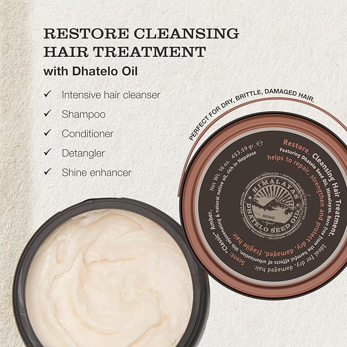 Tweak'd by Nature - Restore Cleansing Hair Treatment, Paraben and Sulfate Free, Damaged Hair Treatment, Shampoo, Conditioner, Detangler, Intensive Hydrating Solution and Shine Serum (16oz)-VivaGrace Women