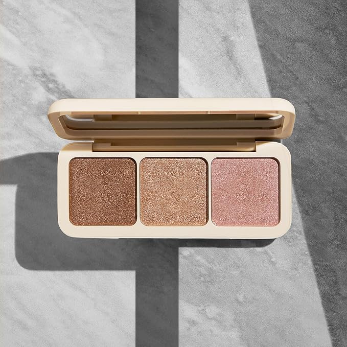 COVER FX Custom Enhancer Highlighter Makeup Palette - Buildable Illuminating Highlight - Use on Eyes, Cheeks and Body - Travel Friendly-VivaGrace Women