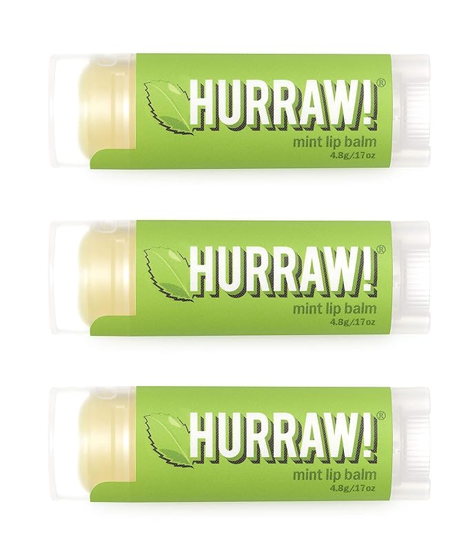Hurraw! Mint Lip Balm, 3 Pack: Organic, Certified Vegan, Cruelty and Gluten Free. Non-GMO, 100% Natural Ingredients. Bee, Shea, Soy and Palm Free. Made in USA-VivaGrace Women