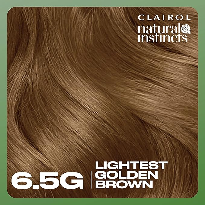 Clairol Natural Instincts Demi-Permanent Hair Dye, 6.5G Lightest Golden Brown Hair Color, Pack of 1-VivaGrace Women
