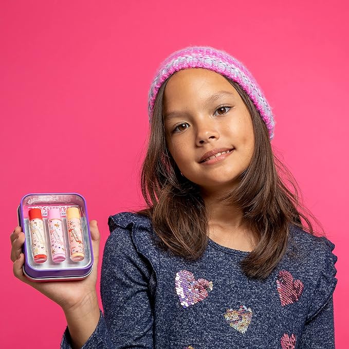 Lip Smacker Holiday Christmas 3 pcs Flavored Lip Balm Tin Original & Best (Pack of 2)-VivaGrace Women