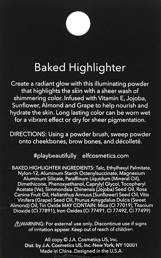 e.l.f. Baked Highlighter, Sheer Shimmering Color, Moonlight Pearls, 0.16 Ounce-VivaGrace Women
