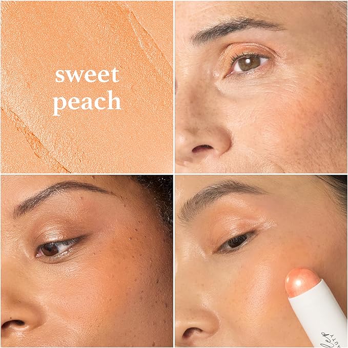 Julep Skip The Brush Cream to Powder Blush Stick - Sweet Peach - Blendable and Buildable Color - 2-in-1 Blush and Lip Makeup Stick-VivaGrace Women