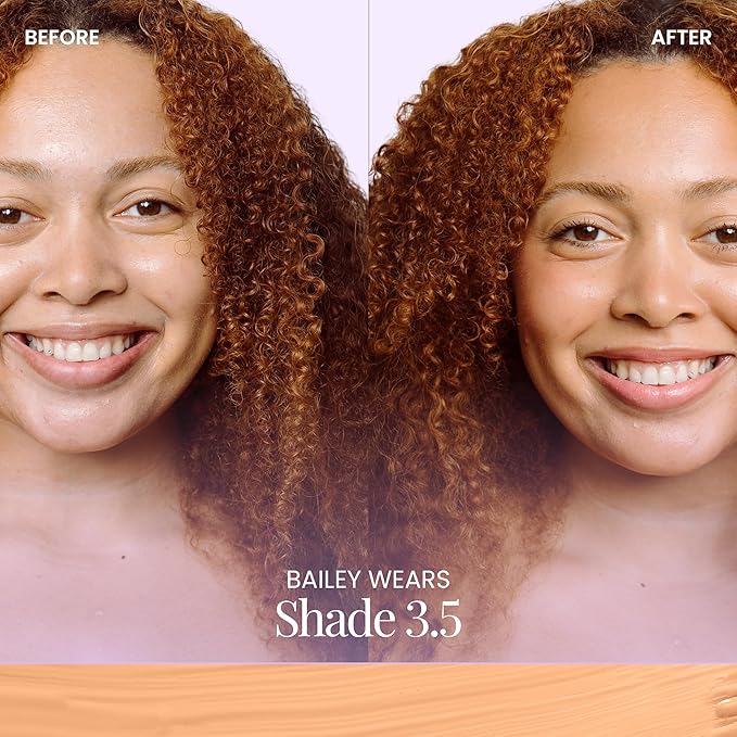 Naked Sundays BeautyScreen™ SPF 50 Mineral Peptide Foundation Tint 2-in-1 Skin Tint & Mineral Sunscreen- Radiant, Buildable Coverage, Acne-Safe (3.5 Light Medium Cool, 1.01 Fl Oz)-VivaGrace Women