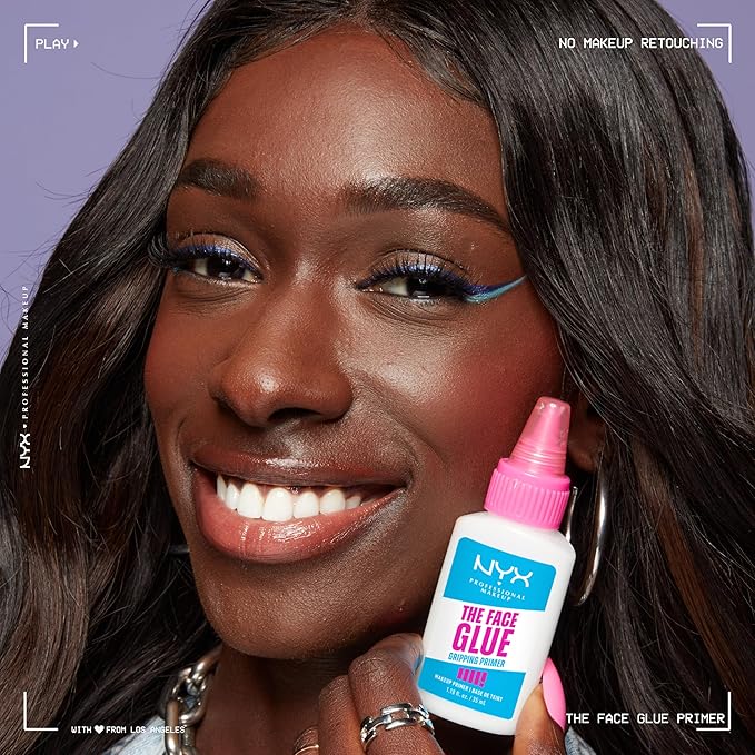 NYX PROFESSIONAL MAKEUP The Face Glue Gripping Primer, Hydrating Makeup Primer with Up To 24HR Wear, Vegan & Cruelty Free-VivaGrace Women