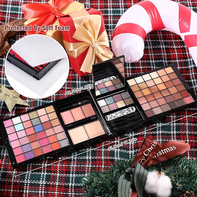 Makeup Sets For Teens Women Full Kits - All in One Gift Makeup Kits For Girls Make Up Set Included Eyeshadow, Blusher, Compact Powder, Eyeliner Pencil For Beginners (N)-VivaGrace Women