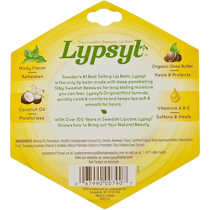 Lypsyl Intense Protection Original Mint, Lip Balm 0.10 oz (3-Pack)-VivaGrace Women
