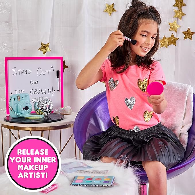 Horizon Group USA LOL OMG Make Up Artist Studio, DIY Craft Kit, Design with Brushes, Crayons & Stickers.Use Stencils to Color in Make-Up.Nail Polish, Decals & Surprise Blind Bags Included-VivaGrace Women