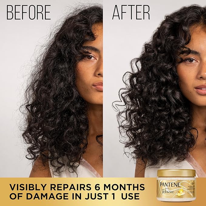 Pantene Miracle Rescue Hair Mask, Intensive Bond Repair with Melting Pro-V Pearls, Melts Away Damage, Builds Bonds, Strengthens Against Damage, Deep Conditioning for Dry Damaged Hair, 10.1 fl oz-VivaGrace Women