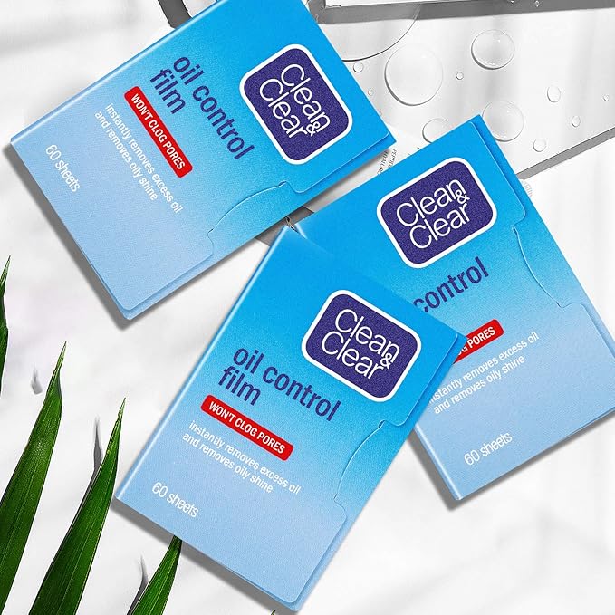 Premium Oil Control Film,Same Series with Clean&Clear Oil Absorbing Sheets,180Sheets/3Pack Larger Oil Blotting Sheets for Face,Makeup Friendly High-performance Handy Face Blotting Paper for Oily Skin-VivaGrace Women