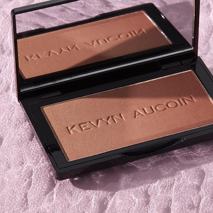 Kevyn Aucoin The Neo-Bronzer, Dusk Medium: 3 in 1 makeup palette. Highlighter, blush & bronzer in one smooth gradient makeup compact. Shimmer & matte in light, medium & deep. Sun-kissed to bronzed.-VivaGrace Women