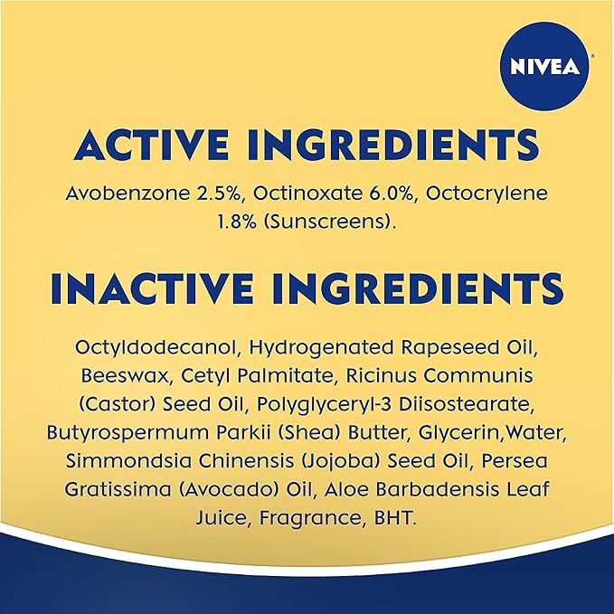 NIVEA Smoothness Lip Care SPF 15 Carded, 1 Count, Pack of 6-VivaGrace Women