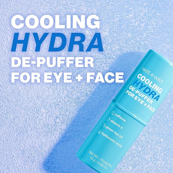 wet n wild Cooling Hydra De-Puffer, Soothing Face Makeup Primer Stick with Vitamin E & Caffeine, Instant Skin Refreshments for All Skin Types and Complexions, Vegan & Cruelty-Free-VivaGrace Women