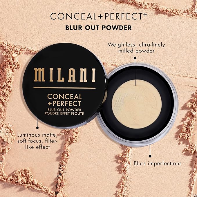 Milani Conceal + Perfect Blur Out Matte Setting Powder for All Skin Tones-VivaGrace Women