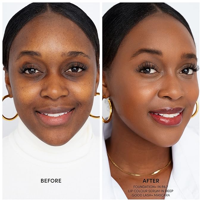 Fitglow Beauty - Natural Foundation+ Photo-Filtering Foundation | Vegan, Woman-Owned Clean Beauty (F8 - Rich Deep, Neutral Undertones)-VivaGrace Women