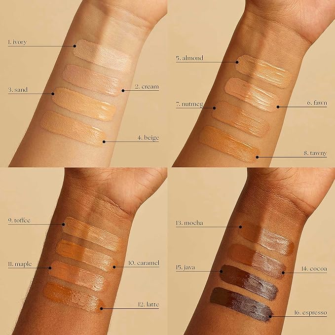 Honest Beauty Fresh Flex Concealer with Niacinamide + Vitamin E + Hyaluronic Acid | Vegan + Cruelty free | Nutmeg, 0.17 fl oz-VivaGrace Women