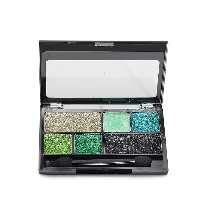 BYS Glitter Glitz Gel for Eyes and Face 6 Shade Makeup Palette - Paradise Greens-VivaGrace Women