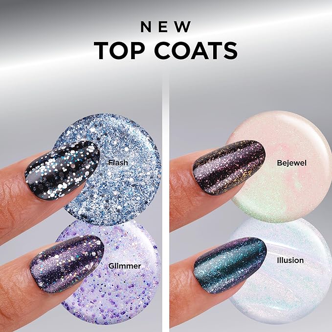 Sally Hansen Insta-Dri, Glimmer Top Coat, Quick Dry, Long Lasting, Sheer, Shimmery Purple Nail Polish