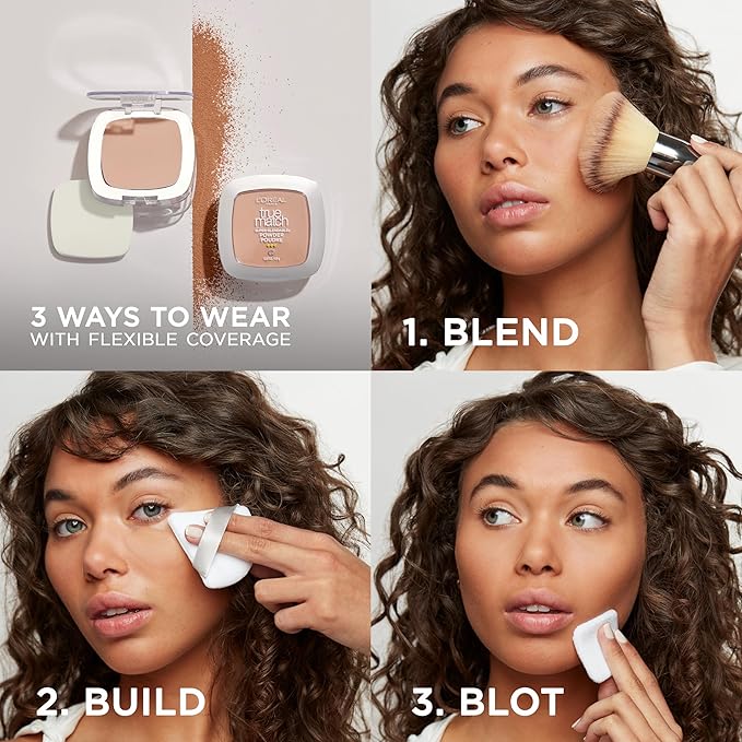 L'Oreal Paris True Match Super Blendable Oil Free Powder Foundation, W10 Deep, 0.33 oz-VivaGrace Women