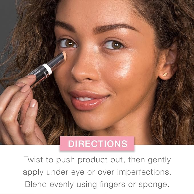 Neutrogena Hydro Boost Hydrating Concealer Stick for Dry Skin, Oil-Free, Lightweight, Non-Greasy and Non-Comedogenic Cover-Up Makeup with Hyaluronic Acid, 10/Fair, 0.12 Oz-VivaGrace Women