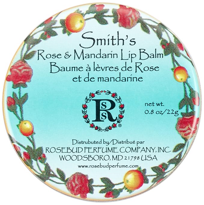 Rosebud Smith's Lip Balm, Rose and Mandarin, 0.8 Ounce-VivaGrace Women