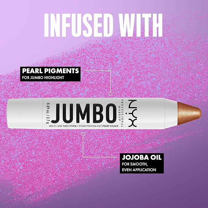 NYX PROFESSIONAL MAKEUP, Jumbo Multi-Use Face Highlighter Stick - Apple Pie-VivaGrace Women