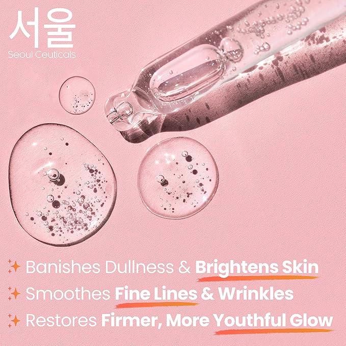 SeoulCeuticals Korean Skin Care 97.5% Snail Mucin Serum – K Beauty Skincare Night Serum Hyaluronic Acid for Face - Centella Anti Wrinkle Serum 1oz-VivaGrace Women