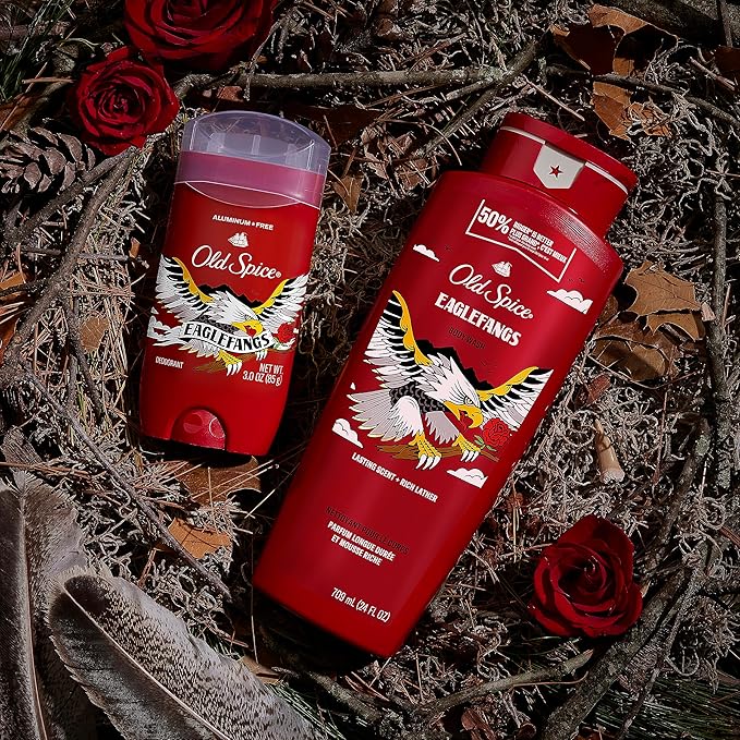 Old Spice Body Wash for Men, Eaglefangs, Long Lasting Lather, 24 fl oz (Pack of 4)-VivaGrace Women