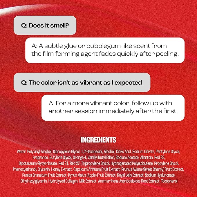 Rouge Star Plumping Lip Tattoo (0.17 oz) - 72-HR Long Lasting Waterproof Peel Off Lip Stain - Transfer-Proof, Non -Sticky Hydrating Matte Lip Tint Tattoo (Richly Red)-VivaGrace Women