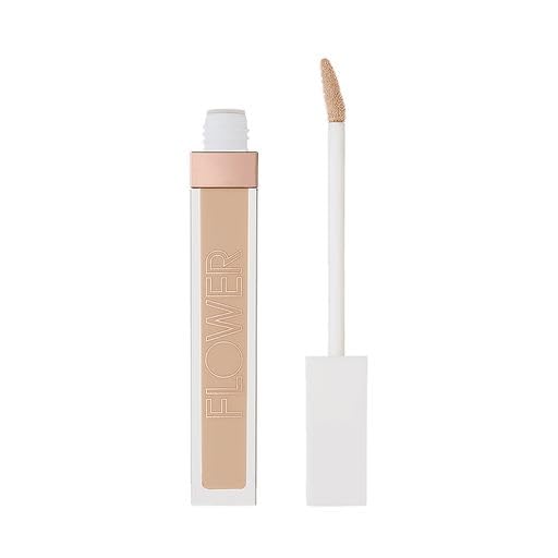 FLOWER Beauty Light Illusion Full Coverage Concealer | Hydrating, Weightless Formula Conceals, Corrects, Covers Dark Circles, Imperfections, Fine Lines and Fatigue | All-Day Wear – Sand (Pack of 3)-VivaGrace Women