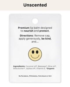 Kind Lips Lip Balm - Nourishing & Moisturizing Lip Care | for Dry Chapped Lips | Infused with Shea Butter & Beeswax | Unscented | 0.15 Ounce (Pack of 5)-VivaGrace Women