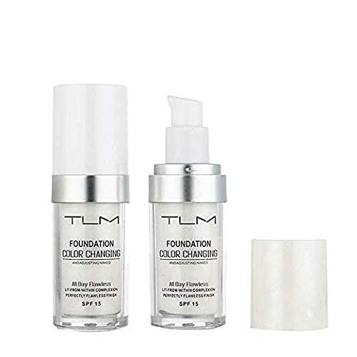 KOSIMI 30ml TLM Color Changing Foundation Liquid Base Makeup Change To Your Skin Tone By Just Blending, white-VivaGrace Women