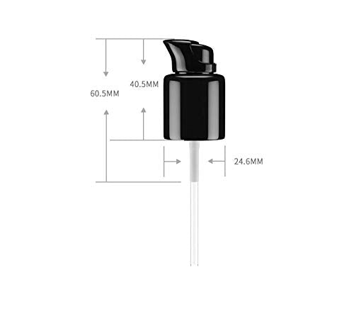 10PCS 410/20mm Plastic Replacement Pump Top Head Cosmetic Liquid Foundation Makeup Pump Replacement with Rotate Lock and Cover for Foundation Lotion Essence (Black)-VivaGrace Women