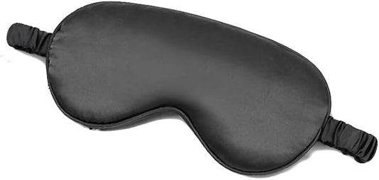 100% Natural Mulberry Soft Silk Sleep Mask, Light Blocking Eye Masks For Sleep, Night Blindfold Eye Mask Cover For Men And Women, Sleeping Night Mask For Travel (Black)-VivaGrace Women