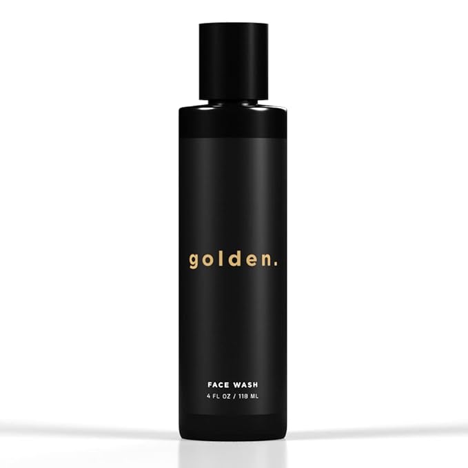 Golden Grooming Co. Men Face Wash with Aloe Vera & Vitamin E - Facial Cleanser for Men - Organic & Nature-Based - Ideal for Sensitive and Oily Skin - Rich Foaming Daily Cleanser - 4 oz.-VivaGrace Women