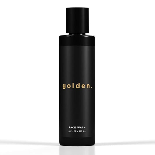 Golden Grooming Co. Men Face Wash with Aloe Vera & Vitamin E - Facial Cleanser for Men - Organic & Nature-Based - Ideal for Sensitive and Oily Skin - Rich Foaming Daily Cleanser - 4 oz.-VivaGrace Women